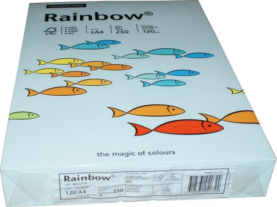 Nvt Papyrus Kopieerpapier Regenboog licht blauw A4 120g 250 Vellen