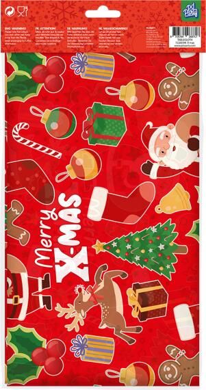 Paper Dreams Tafelkleed kerst bedrukt 137x274cm rood