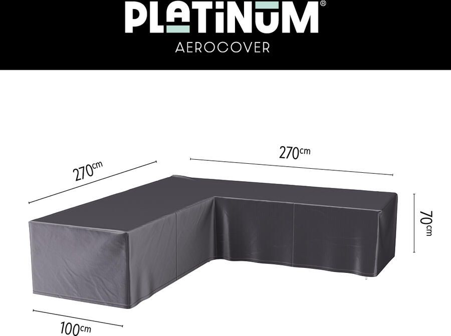 Platinum AeroCover Loungebankhoes L-vorm 270x270x100xH70 Ademend Waterproof Hoge kleurechtheid - Foto 4