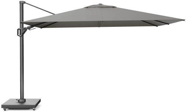 Platinum sun & shade Platinum Challenger zweefparasol T2 premium 2 6x3 5 m antraciet frame manhattan licht grijs doek