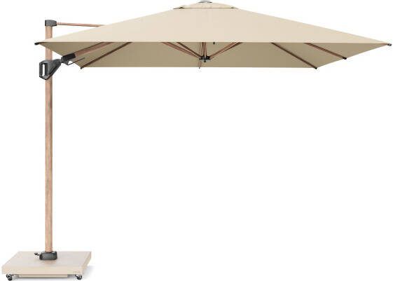 Platinum sun & shade Platinum Challenger zweefparasol T2 premium 3x3 teak champagne