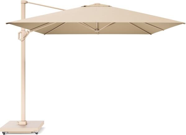 Platinum Challenger zweefparasol T1 premium 4x3 sandstone frame champagne doek