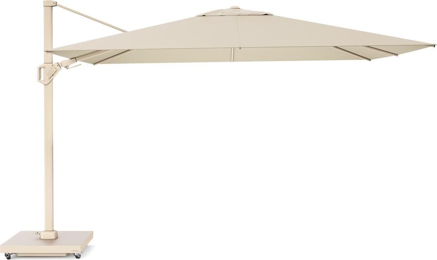 Platinum Challenger zweefparasol T2 premium 2 6x3 5 m sandstone frame champagne doek