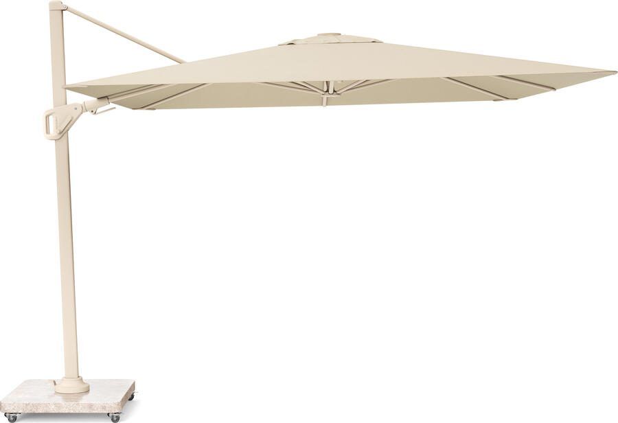 Platinum Nexus T2 zweefparasol 3x3 m sandstone frame champagne doek