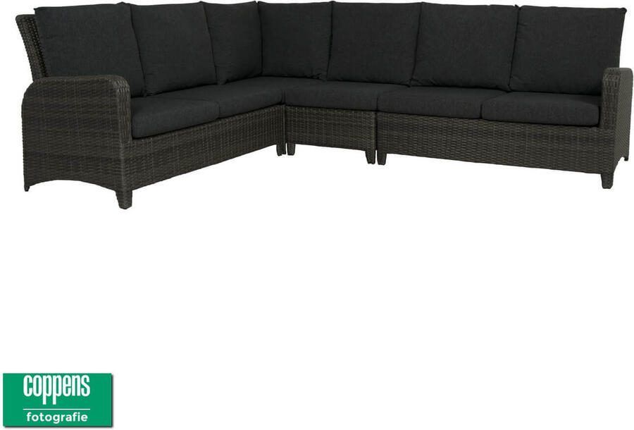 Qopps Aruba loungehoek antraciet zonder tafel