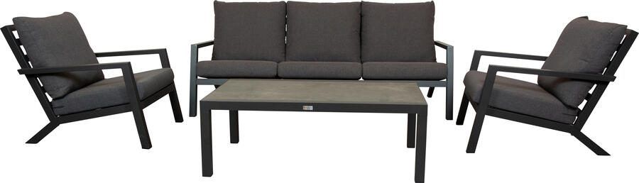 Qopps Atlanta 3 zits lounge bank met 2 lounge stoel Atlanta en tafel Atlanta