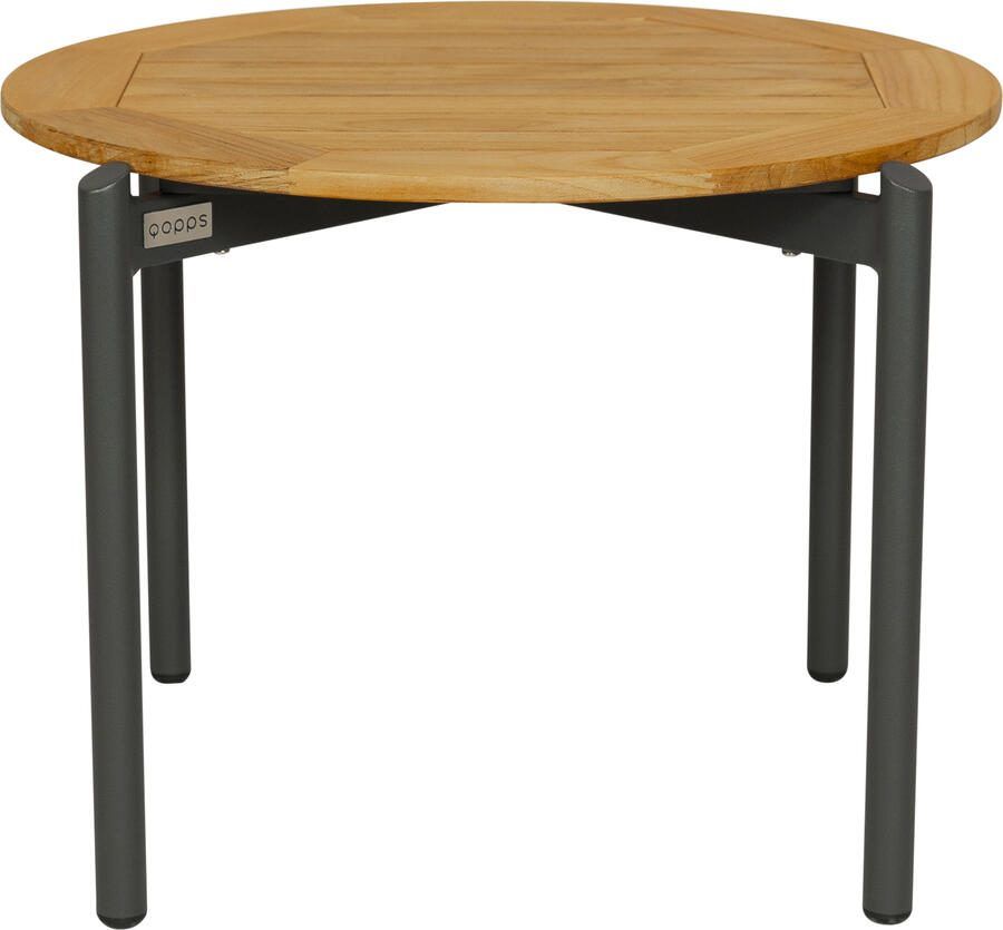 Qopps Chiva koffietafel 60 cm rond teak blad