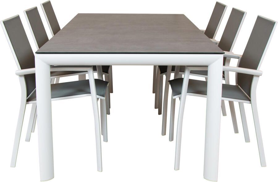 Qopps Cibba tuintafel met Waldi stapelbare tuinstoel