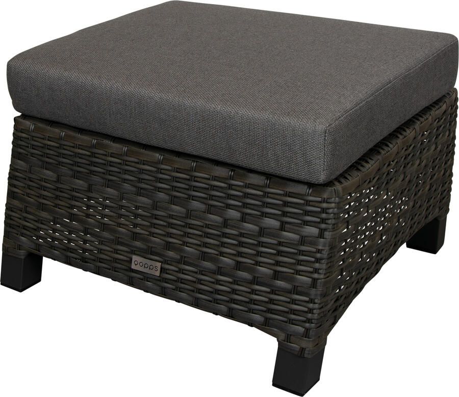 Qopps Darwin voetenbank royal grey smal