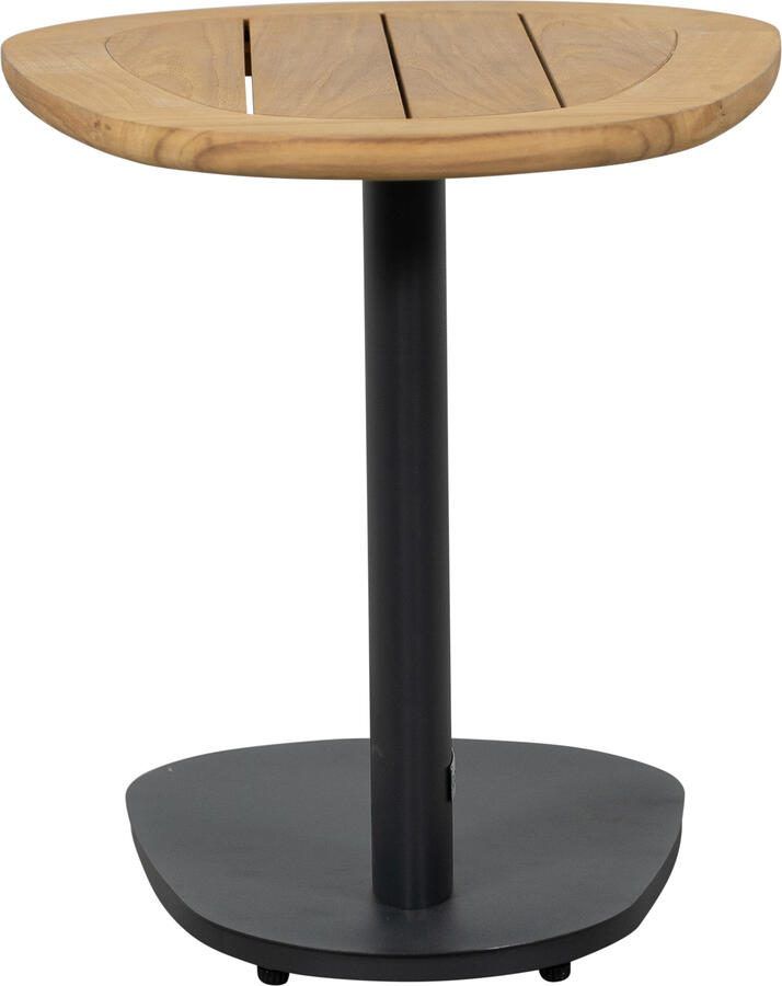 Qopps Elena bijzettafel organisch teak blad mat royal grey
