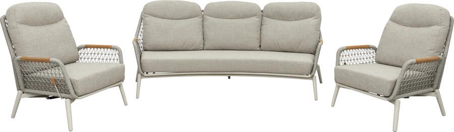 Qopps Elena loungebank met 2 loungestoelen