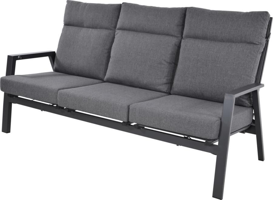 Qopps Exome lounge bank 3zits gasveer verstelbaar royal Grey mat
