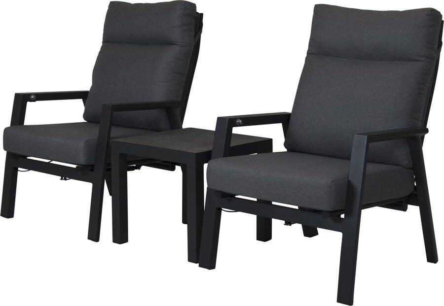Qopps Exome lounge tuinstoelen met Atlanta bijzettafel