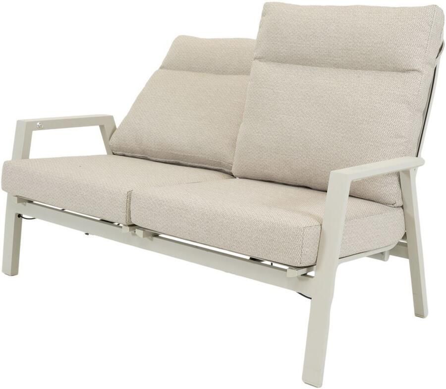 Qopps Exome loungebank 2-zits gasveer verstelbaar latte light