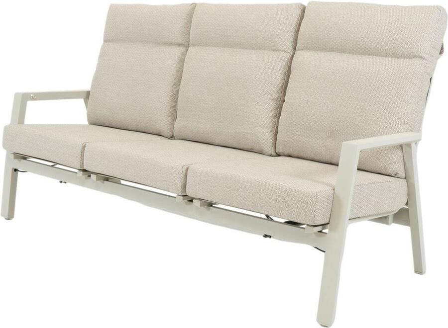 Qopps Exome loungebank 3-zits gasveer verstelbaar latte light