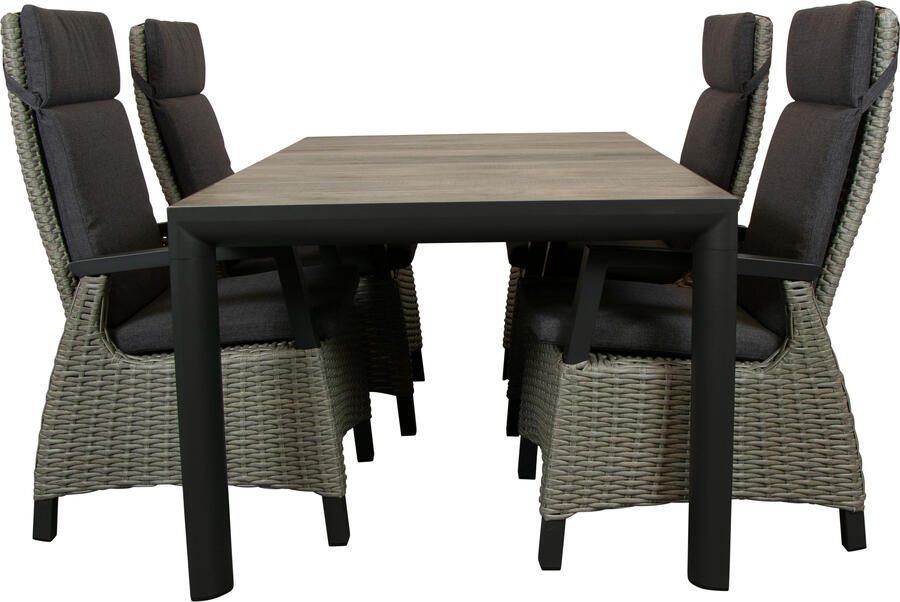 Qopps Kings tuintafel 180 cm met Orlon verstelbare tuinstoel