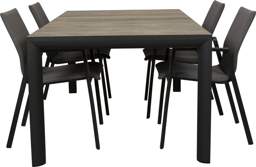 Qopps Kings tuintafel met Fubar stapelbare tuinstoel