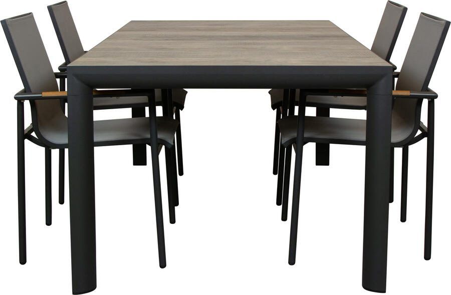 Qopps Kings tuintafel met Tulsi stapelbare tuinstoel