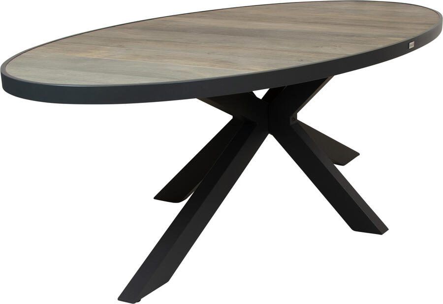 Qopps Kismo ovale tuintafel 240 x 110 ceramische top