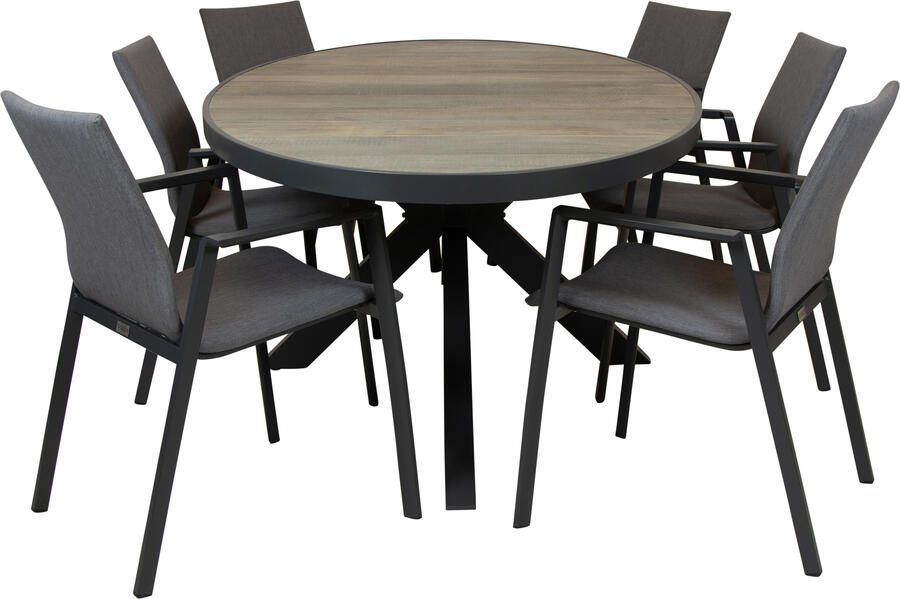 Qopps Kismo tuintafel met Fubar stapelbare tuinstoel