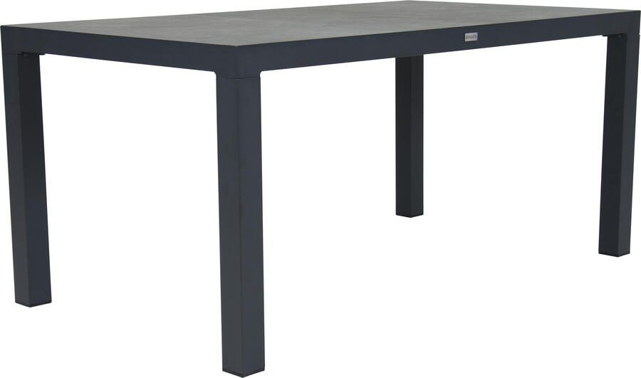Qopps Levas tafel 160 x 90 cm royal mat Antraciet met keramisch blad.