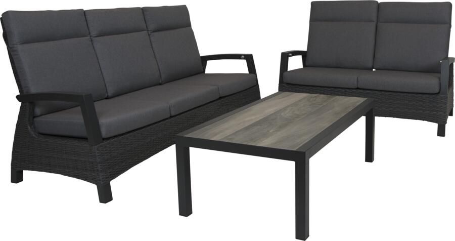Qopps loungeset 3 zits bank en 2 zits bank met koffietafel Devis