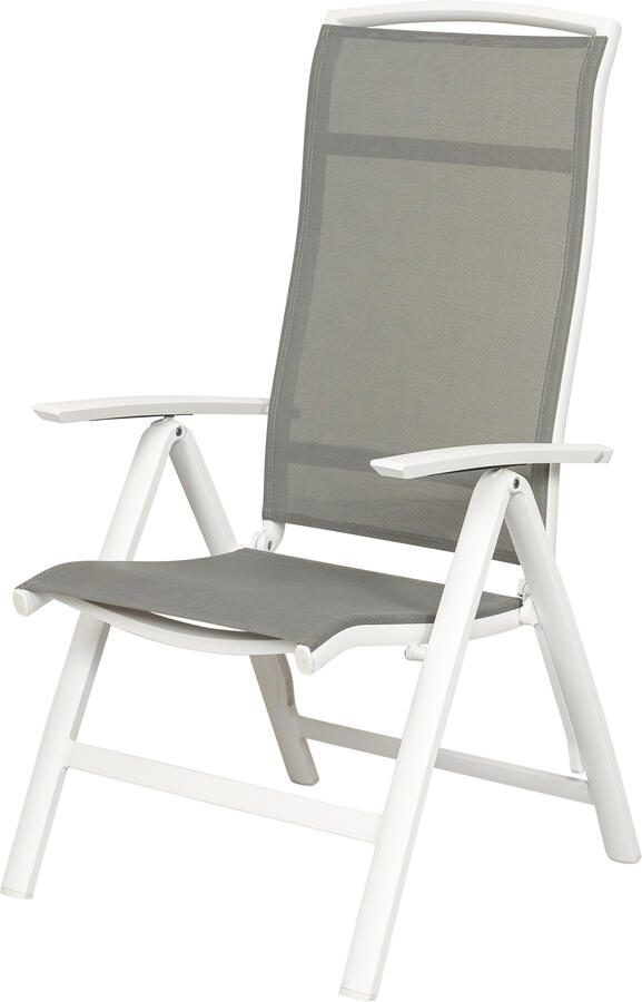 Qopps Munno verstelbare tuinstoel white mat