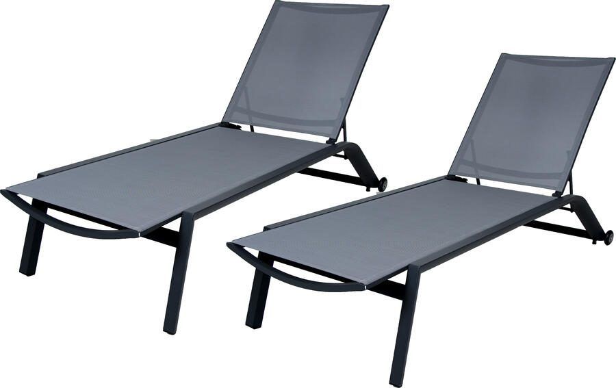 Qopps Nanna ligbed per 2 stuks mat royal Grey textileen 34 cm hoog