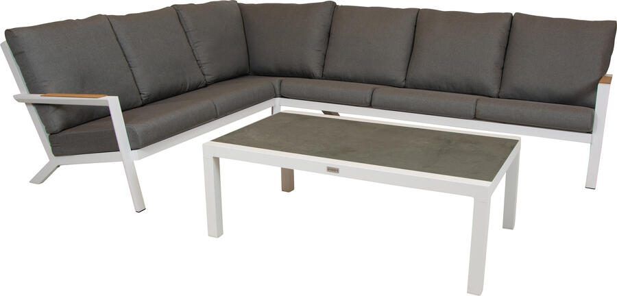 Qopps Okion loungehoek met Rubli in hoogte verstelbare tafel