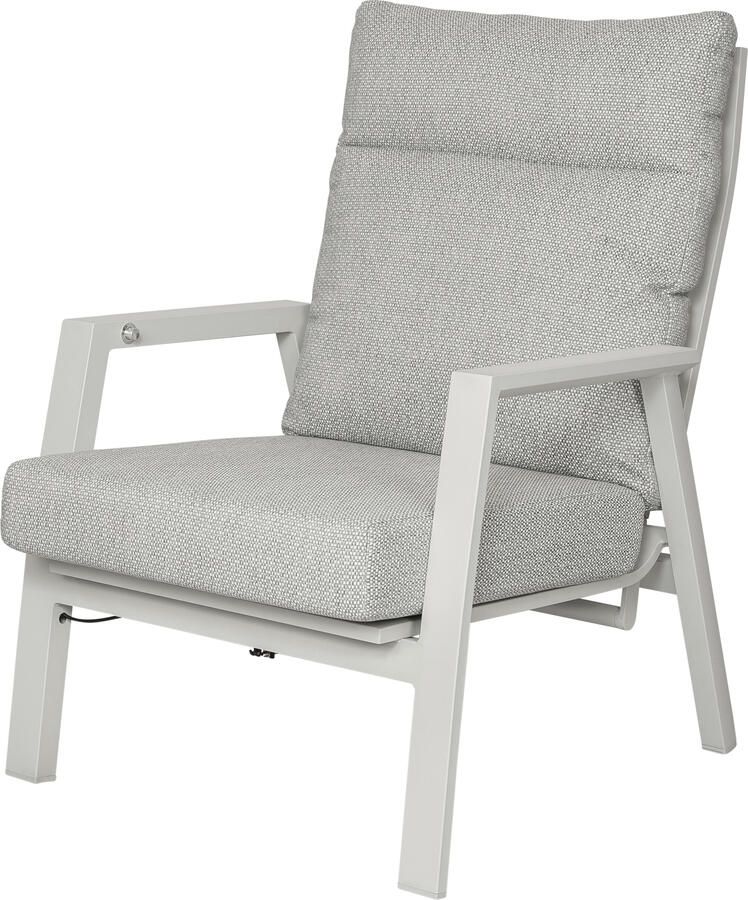 Qopps Okios loungestoel gasveer verstelbaar latte light