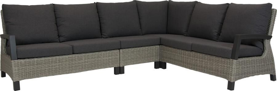 Qopps Orlon lounge hoek Royal Grey mat Cloudy Grey zonder tafel