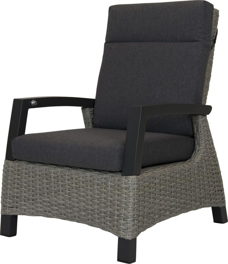 Qopps Orlon lounge tuinstoel gasveer verstelbaar Cloudy Grey