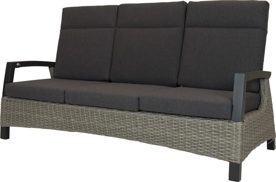 Qopps Orlon loungebank 3-zits frame mat royal Grey Cloudy Grey