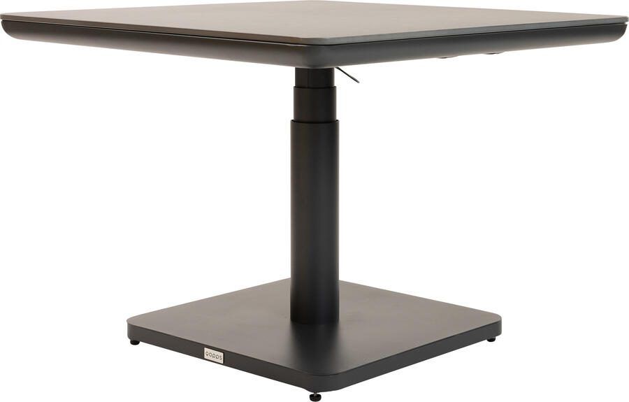 Qopps Ramin in hoogte verstelbare tuintafel 90 x 90 cm sinter stone
