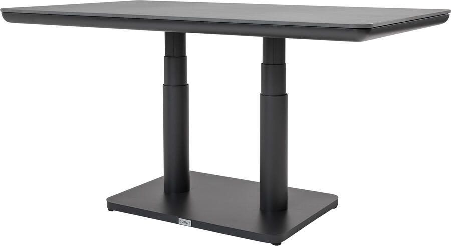 Qopps Ramin up down tuintafel 140 x 80 cm met sinterstone blad