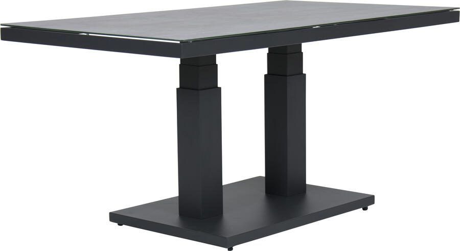 Qopps Rubli in hoogte verstelbare tafel 130 x 75 antraciet