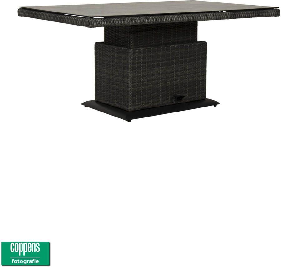 Qopps Sandigo Aruba in hoogte verstelbare tuintafel 140 x 85 antraciet