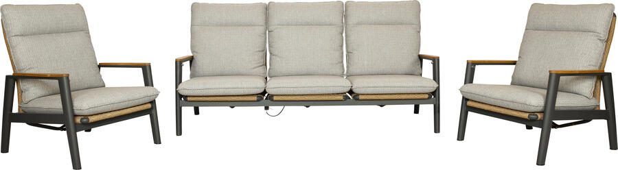 Qopps Yvori 3-zits met 2 Yvori loungestoelen