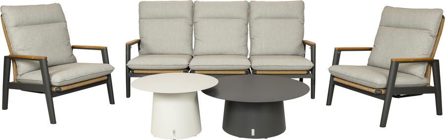 Qopps Yvori loungeset met Okios koffietafeltjes