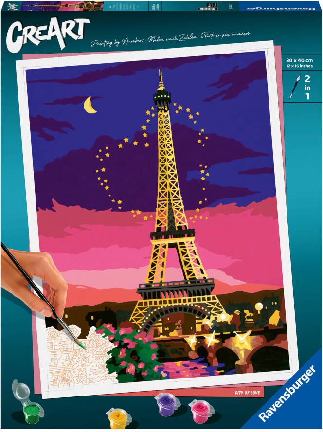 Ravensburger CreArt City of Love Schilderen op nummer voor volwassenen