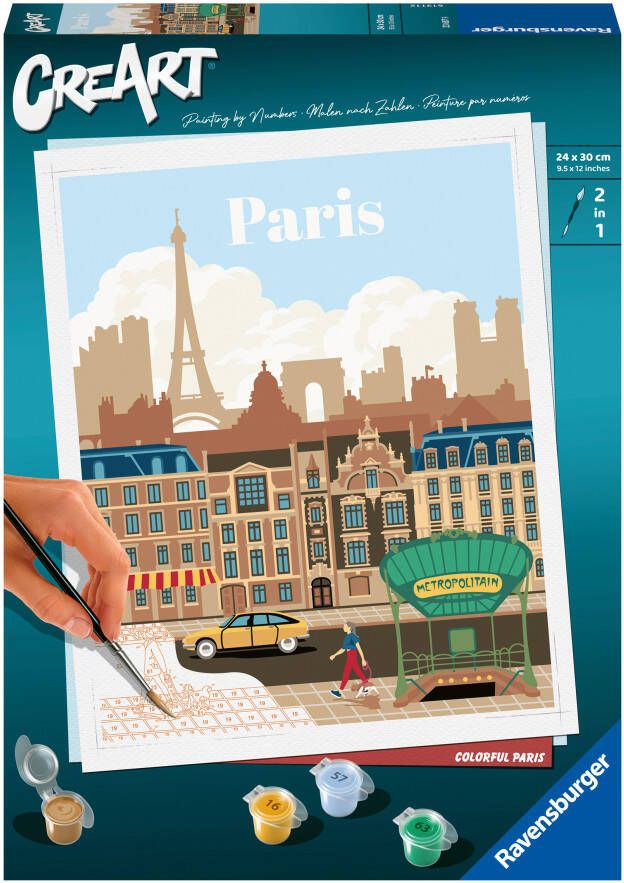 Ravensburger CreArt Colorful Paris Schilderen op nummer voor volwassenen