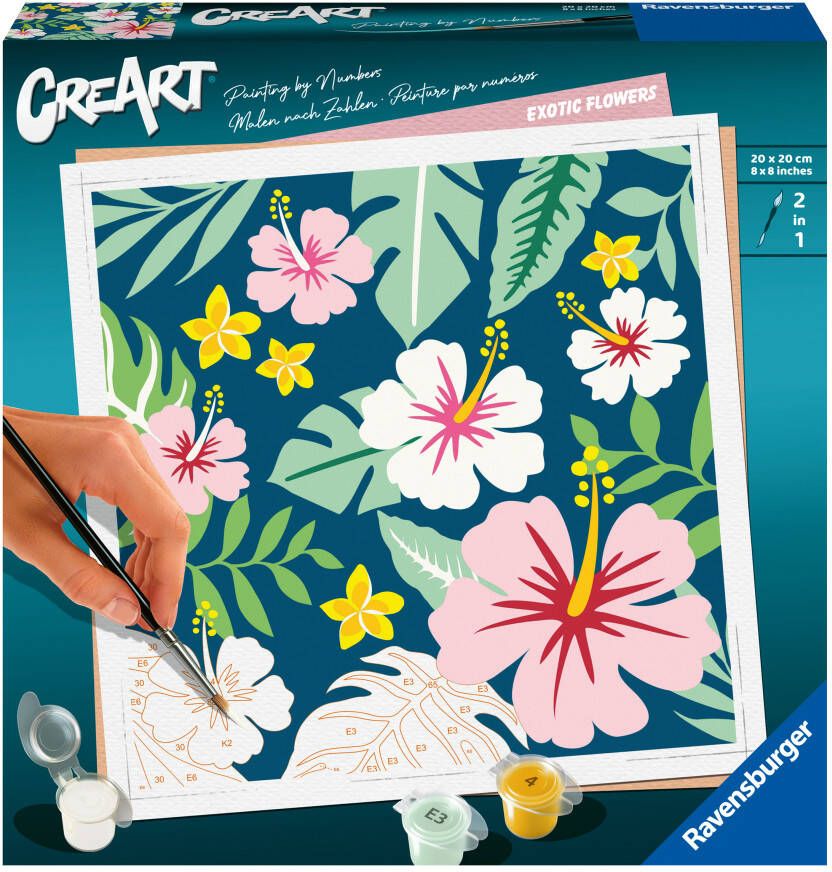 Ravensburger CreArt Exotic Flowers Schilderen op nummer voor volwassenen