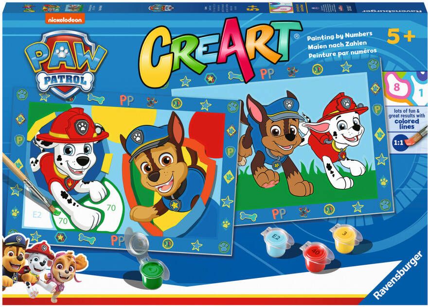 Ravensburger CreArt Paw Patrol Schilderen op nummer voor kinderen