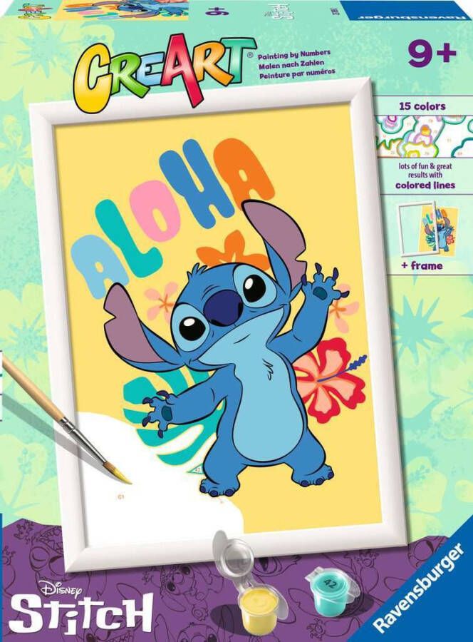 Ravensburger CreArt Disney Aloha Stitch Schilderen op nummer voor kinderen