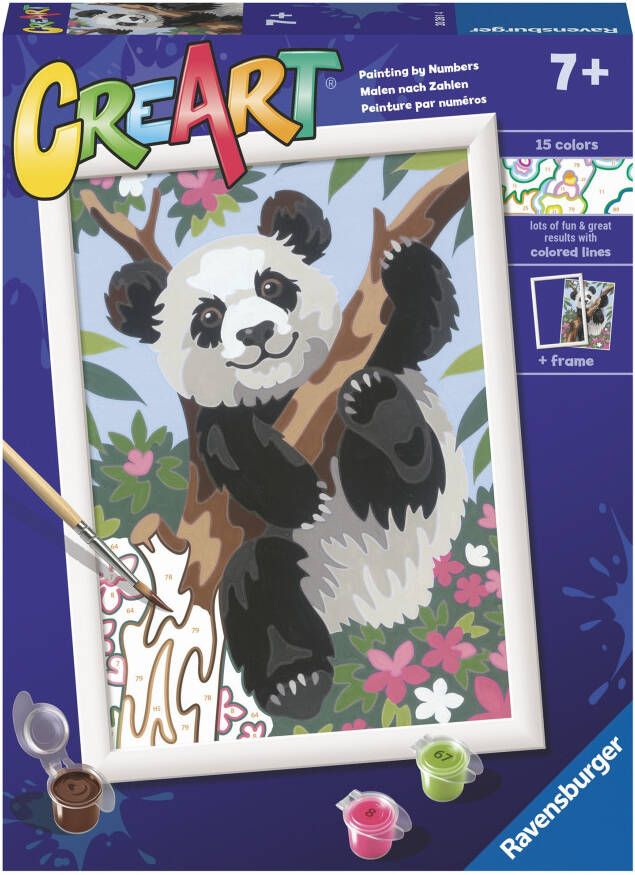 Ravensburger CreArt Playful Panda Schilderen op nummer voor kinderen