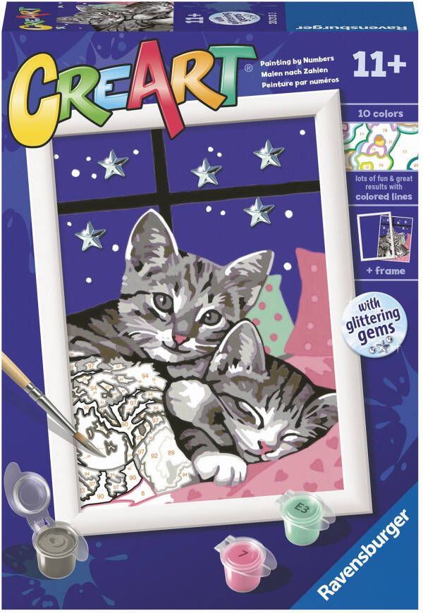 Ravensburger CreArt Sleepy Kitties Schilderen op nummer voor kinderen