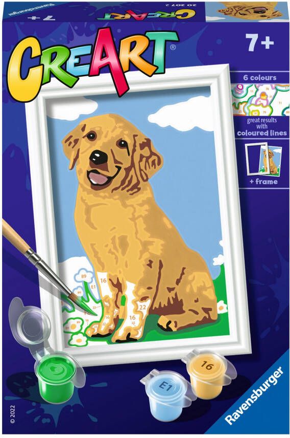 Ravensburger CreArt Friendly Retriever Schilderen op nummer voor kinderen