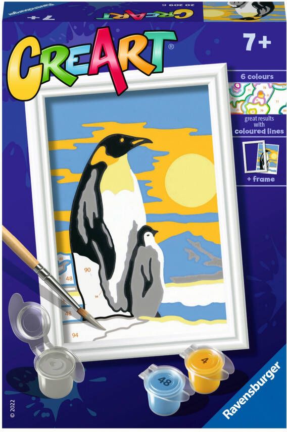 Ravensburger CreArt Penguin Family Schilderen op nummer voor kinderen