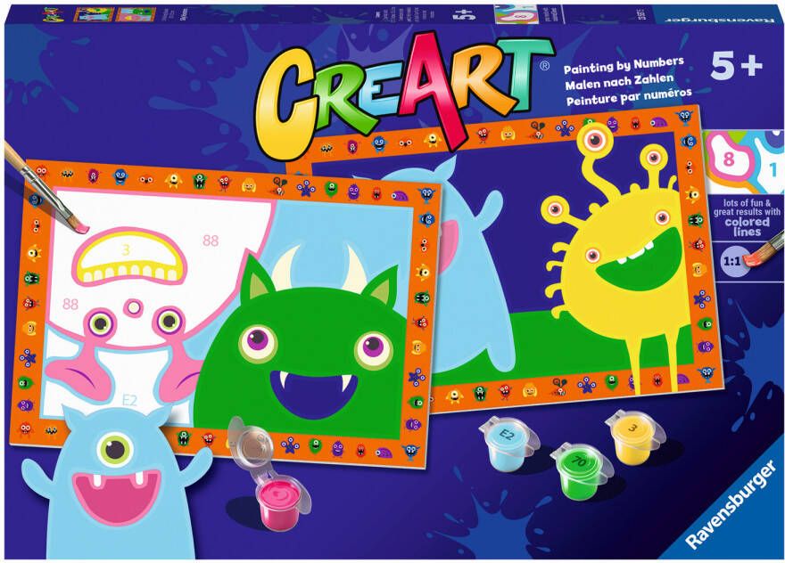 Ravensburger CreArt Silly Monsters Schilderen op nummer voor kinderen