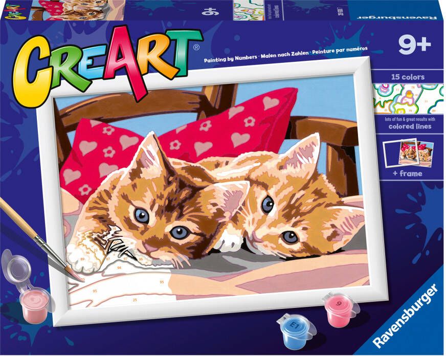 Ravensburger CreArt Two Cuddly Cats Schilderen op nummer voor kinderen